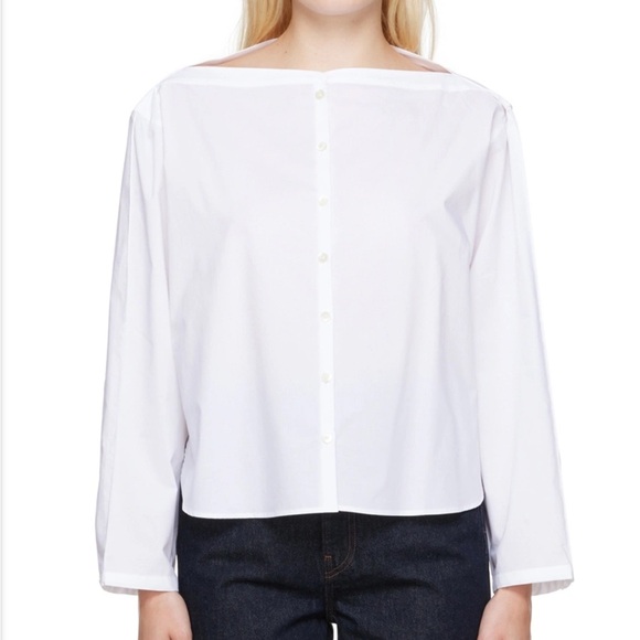 Totême NWT Boxy Fit Cotton Button Up Blouse - Picture 2 of 12